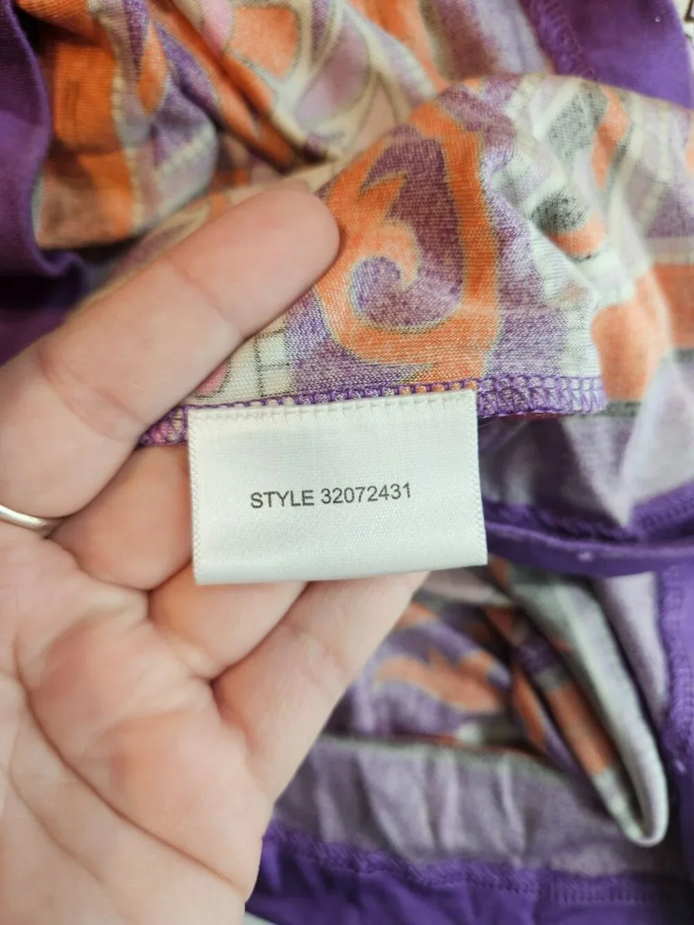 Tory Burch Geometric Silk Maxi Dress Purple Women's Size S Preppy Boho Summer